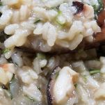 Risotto con polpo e asparagi
