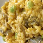 Risotto con vongole e fave