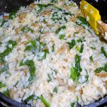 Risotto spinaci e pancetta