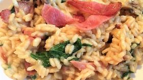 Risotto spinaci e pancetta