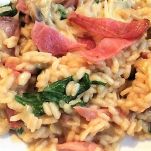 Risotto spinaci e pancetta