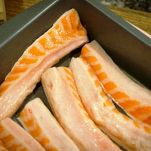 Scaloppe di salmone in salsa d’ostriche