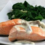 Scaloppe di salmone in salsa d’ostriche