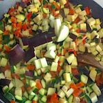 Spaghetti con ratatouille di verdure