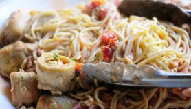 Spaghetti seppie e carciofi