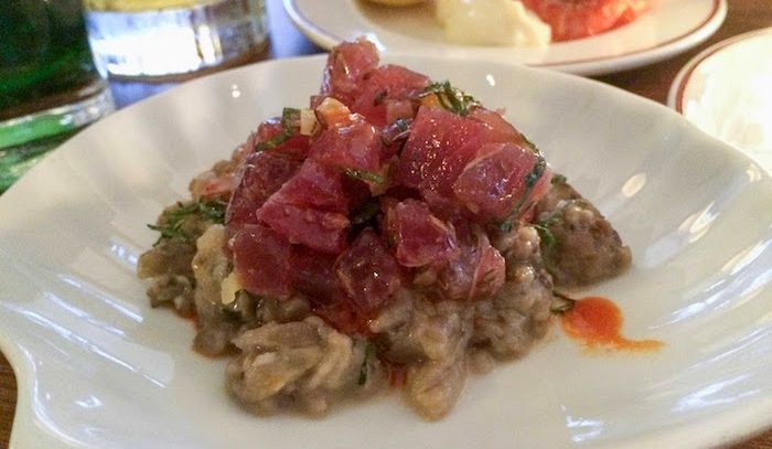 Tartare tonno e melanzane