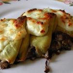 Torre di crepes al radicchio rosso