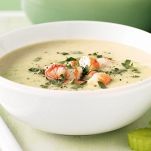 Zuppa di code di gamberi