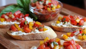 Bruschette mille colori al microonde