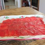 Carpaccio di vitello con zucchine