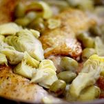 Cosce di galletto con carciofi