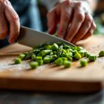 asparagi tagliati per le crepes