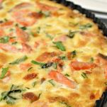 Frittata di caprino e salmone