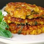 Frittelle di granoturco con prosciutto