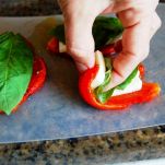 Involtini di peperone e mozzarella