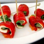 Involtini di peperone e mozzarella