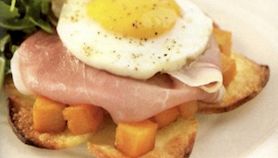 Patate con zucca e uova