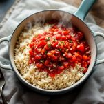 Cottura riso e pomodori