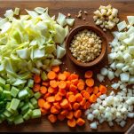 Verdure tritate per Bami Goreng