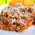 Riso con ragù di agnello