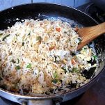 Risotto con filetti di pesce persico