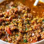 Zuppa rustica di lenticchie e pollo – Microonde