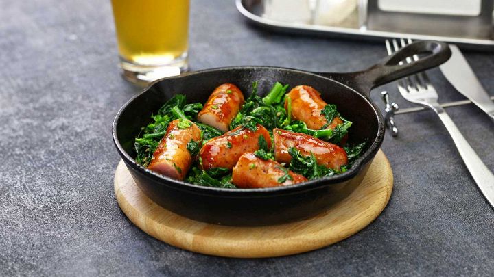 broccoli e salsiccie