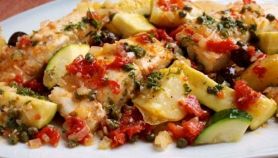 Cernia al forno con verdure