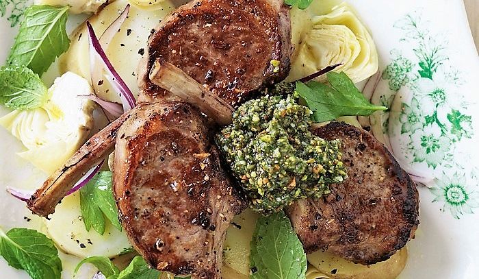 Ricetta costolette di agnello con pistacchi