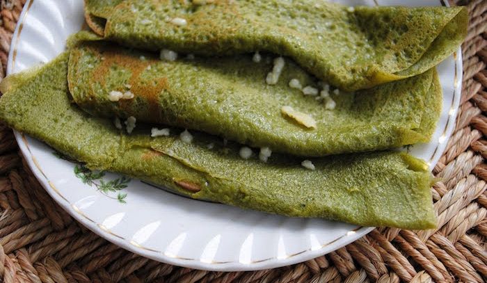 Crespelle al pesto e fagiolini