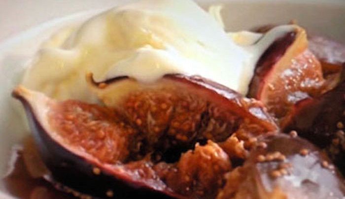 Fichi alla griglia al miele con zabaione