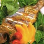 Insalata calda di pesce al mango