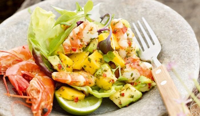 Insalata di mare calda al mango