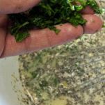 Pasta con capesante al verde