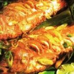 Pesce piccante al forno alla Thailandese
