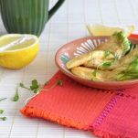 Pollo al limone con fiori di zucchina