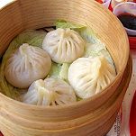 Ravioli con gamberi al vapore