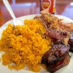 Riso giallo con carne di maiale