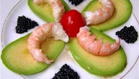 Avocado e scampi