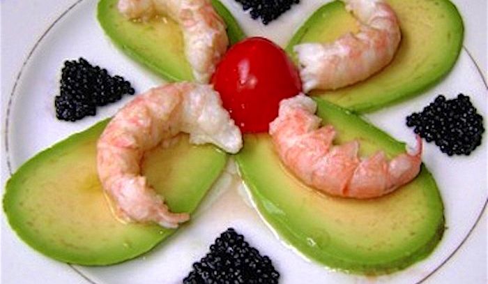 Avocado e scampi