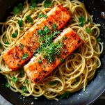 Tagliolini al salmone soffritti pronti