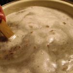 Insalata di gamberi, cannellini e menta