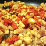 Insalata di gamberi, cannellini e menta