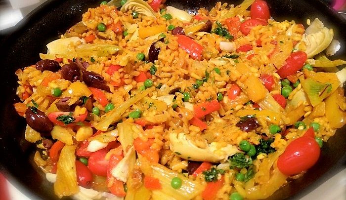 Paella primavera