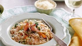 Risotto con gamberi e finocchio