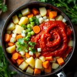 Verdure per le salsicce