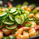 Sugo di gamberetti e zucchine