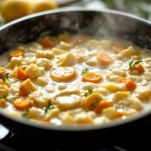 Vino e panna nella zuppa