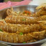 Zuppa di verdure e cicale di mare