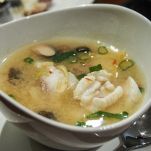 Zuppa di verdure e cicale di mare